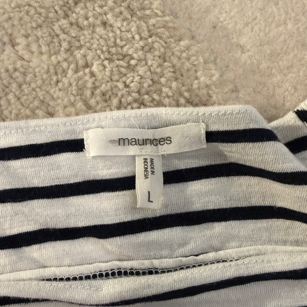 Maurices Charleston Striped Balloon Sleeve Top - Picture 8 of 9